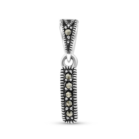 Sterling Silver 925 Pendant Embedded With Marcasite Stones