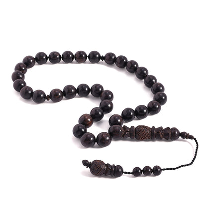 Ebony Rosary 33 Beads 10 mm Solid, Istanbul Set