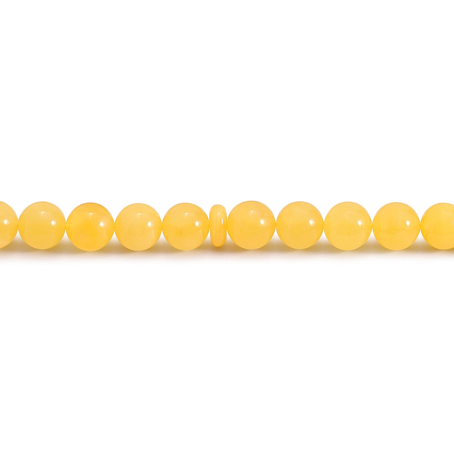 Rosary 45 Embedded With Natural Yellow Amber Premium Grade Round Beads 9 mm And Fabric Tassel