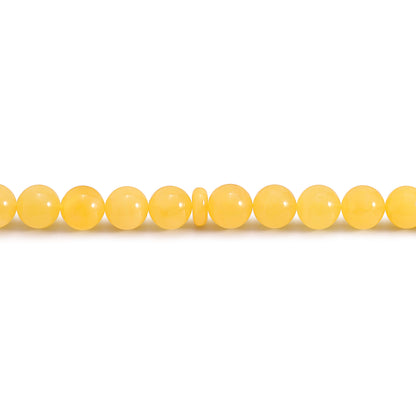 Rosary 45 Embedded With Natural Yellow Amber Premium Grade Round Beads 9 mm And Fabric Tassel