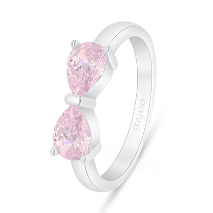 خاتم من الفضة الخالصة عيار 925 مطلي روديوم مرصع زركون بنك