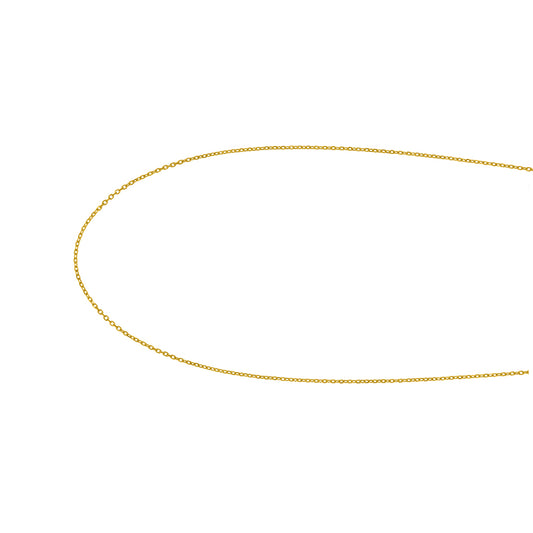سلسلة من الفضة الخالصة عيار 925 مطلي ذهبي (45cm)