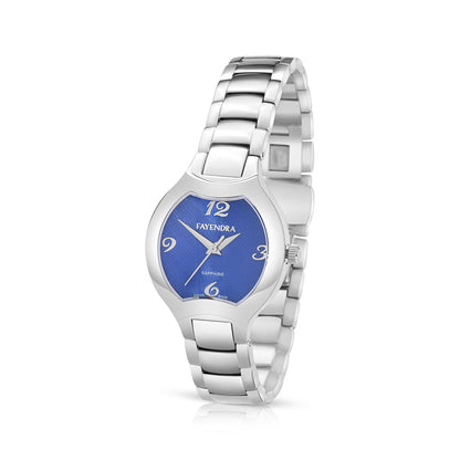 Stainless Steel 316L Watch Silver Color - BLUE METAL DIAL