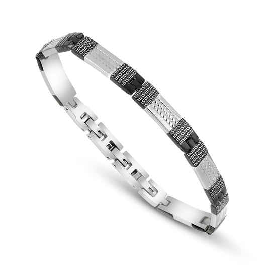 Stainless Steel 316L And 304 L Bracelet, Silver And Black Color For Men