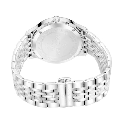 Stainless Steel 316L Watch Silver Color For Men - WHITE MOP DIAL