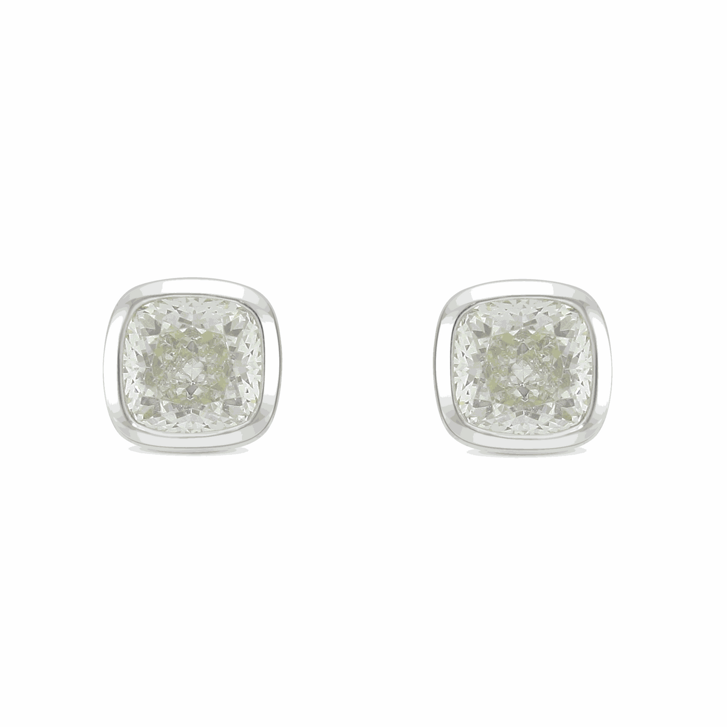 Sterling Silver 925 Earring Rhodium Plated Embedded With Diamond Zircon And White Zircon