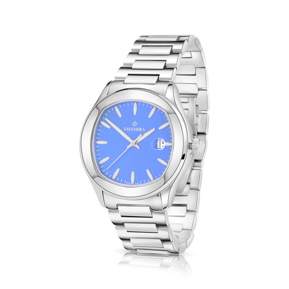 Stainless Steel 316L Watch Silver Color For Men - BLUE MOP DIAL