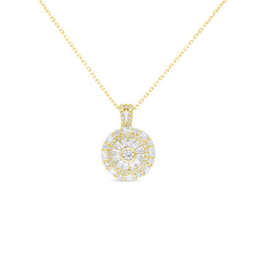 Sterling Silver 925 Necklace Gold Plated Embedded With White CZ