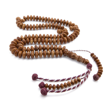 Rosary 100 Kuk Borham 8 mm African Style, wool tassel with Two Counters