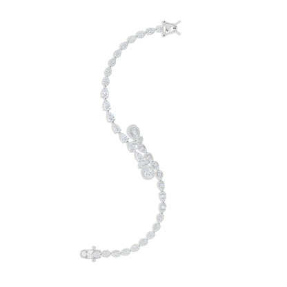 Sterling Silver 925 Set Rhodium Plated Embedded With White Zircon