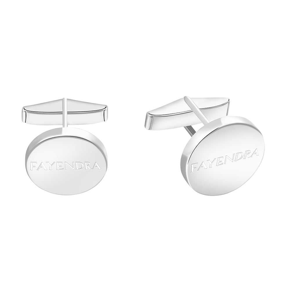 Sterling Silver 925 Cufflink Rhodium Plated (LOGO)