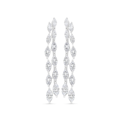 Sterling Silver 925 SET Rhodium Plated Embedded With White Zircon