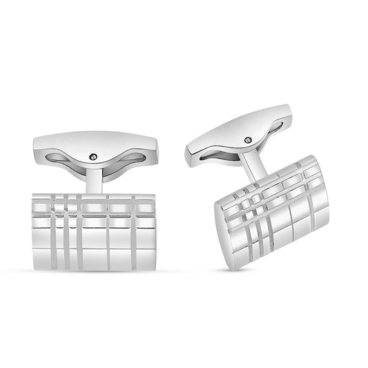 Stainless Steel Cufflink 316L Silver Color Shiny Steel