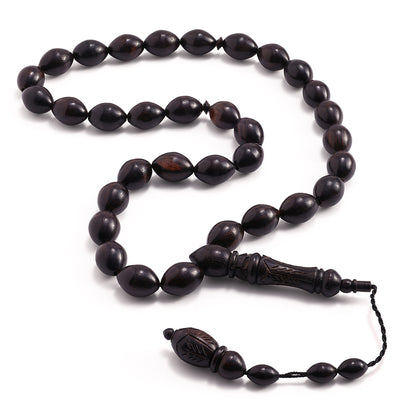 Ebony Rosary 33 Olive Beads 10*14 mm Solid Istanbul Set