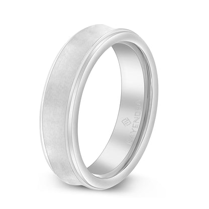 Tungsten Carbide Wedding Ring Rhodium Plated For Men