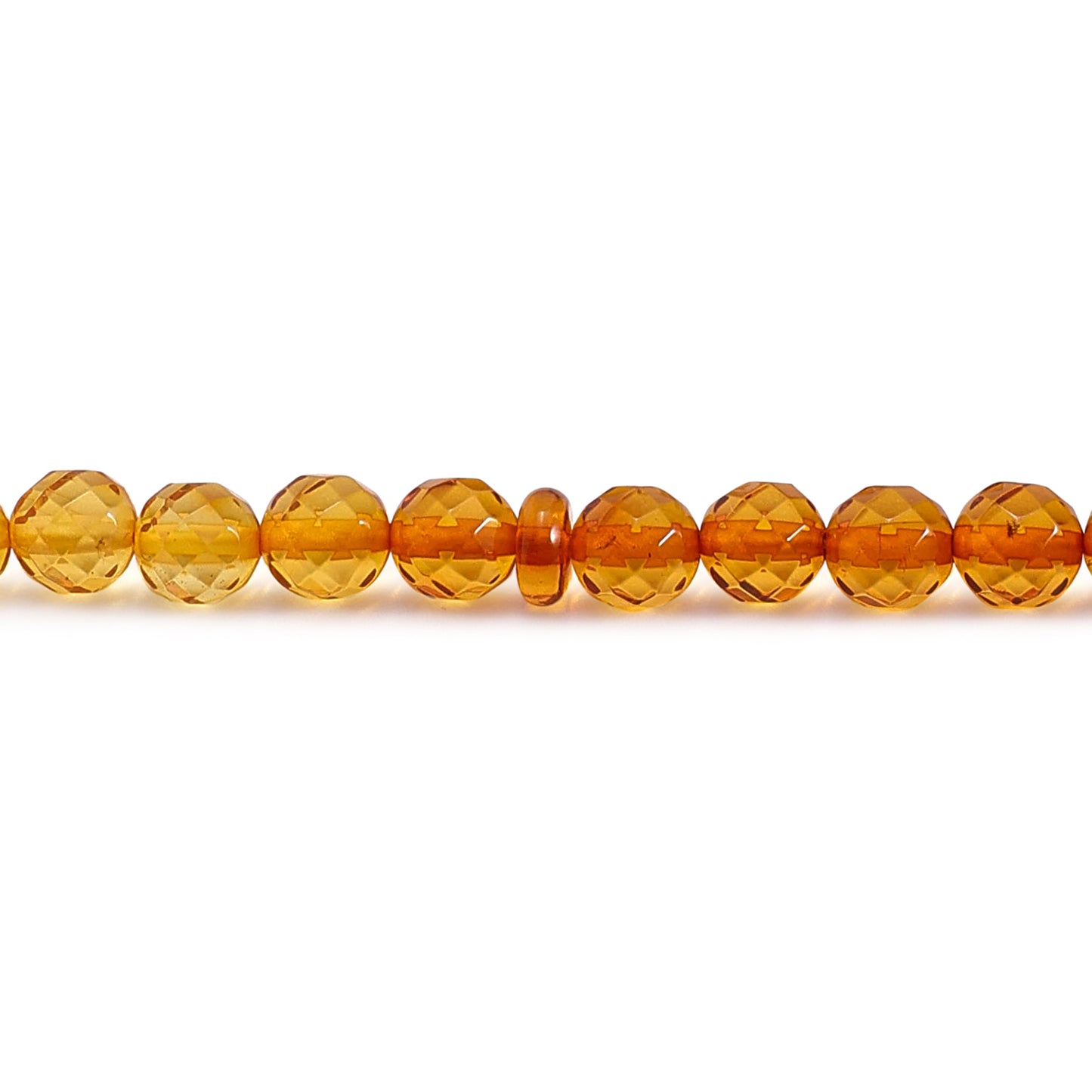 سبحة 100 كهرمان طبيعي ملون بيلية 6 مم Faceted شرابة قماش