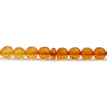 سبحة 100 كهرمان طبيعي ملون بيلية 6 مم Faceted شرابة قماش