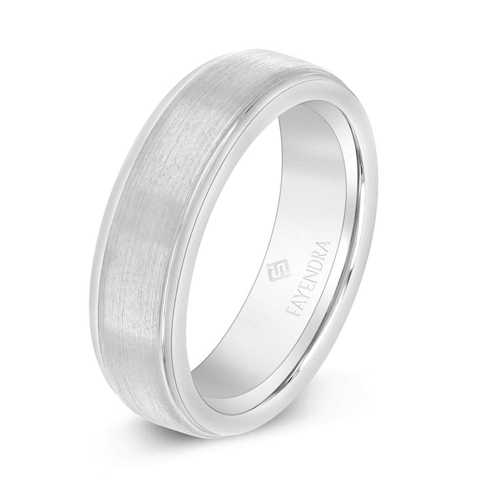 دبلة رجالي مصنوعة من التونغستان كاربيد مطلي روديوم