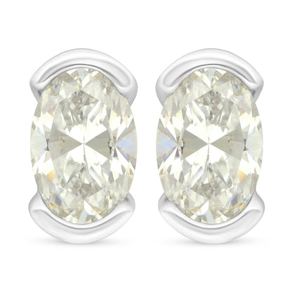 Sterling Silver 925 Earring Rhodium Plated Embedded With Diamond Zircon