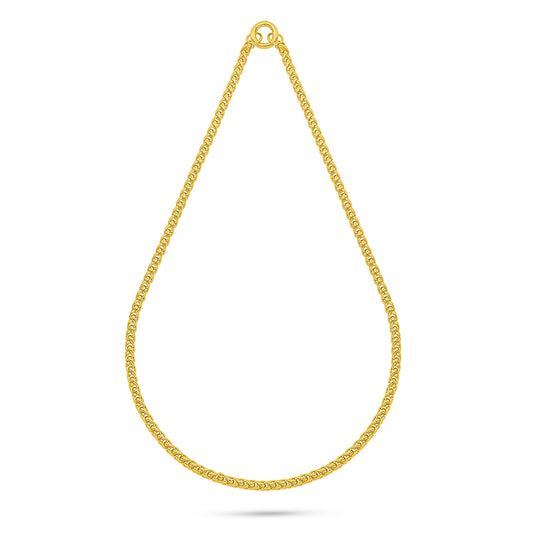 Sterling Silver 925 Necklace Golden Plated