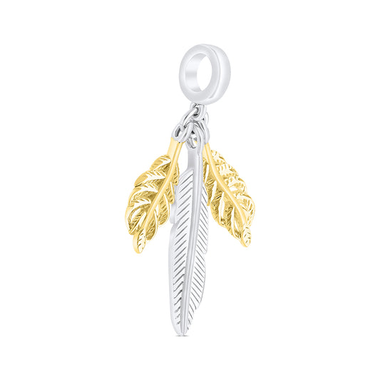 Sterling Silver 925 Pendant Rhodium And Gold Plated
