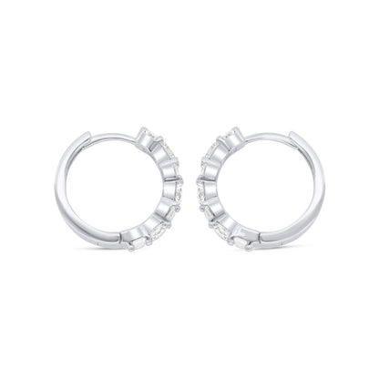 Sterling Silver 925 SET Rhodium Plated Embedded With White Zircon