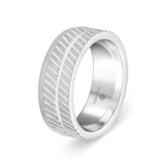 Tungsten Carbide Wedding Ring Rhodium Plated For Men