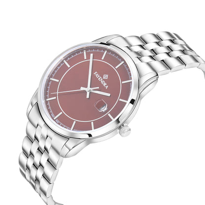Stainless Steel 316L Watch Silver Color For Men - BROWN MOP DIAL