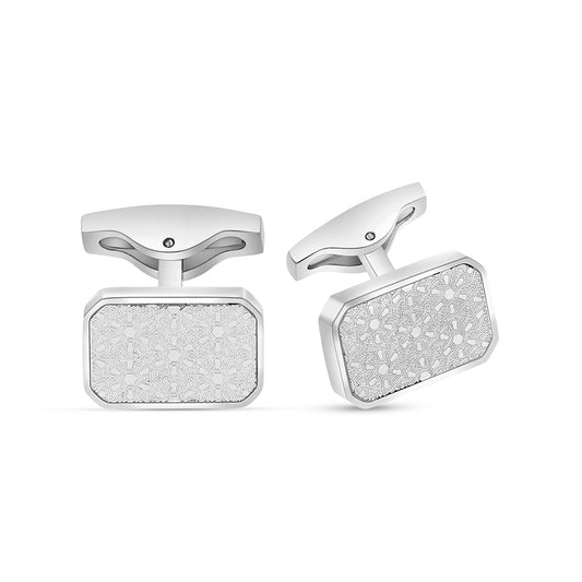 Stainless Steel Cufflink 316L Silver Color Shiny Steel