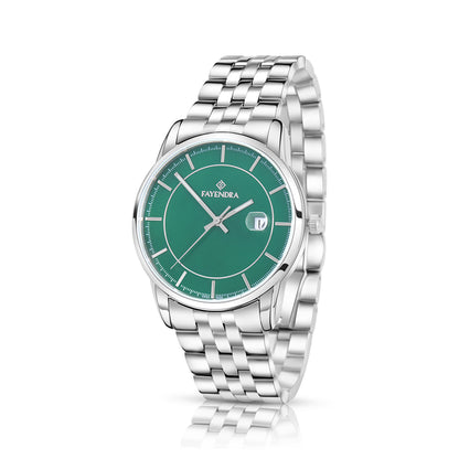 Stainless Steel 316L Watch Silver Color For Men - GREEN MOP DIAL