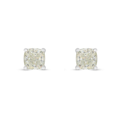 Sterling Silver 925 Earring Rhodium Plated Embedded With Diamond Zircon And White Zircon