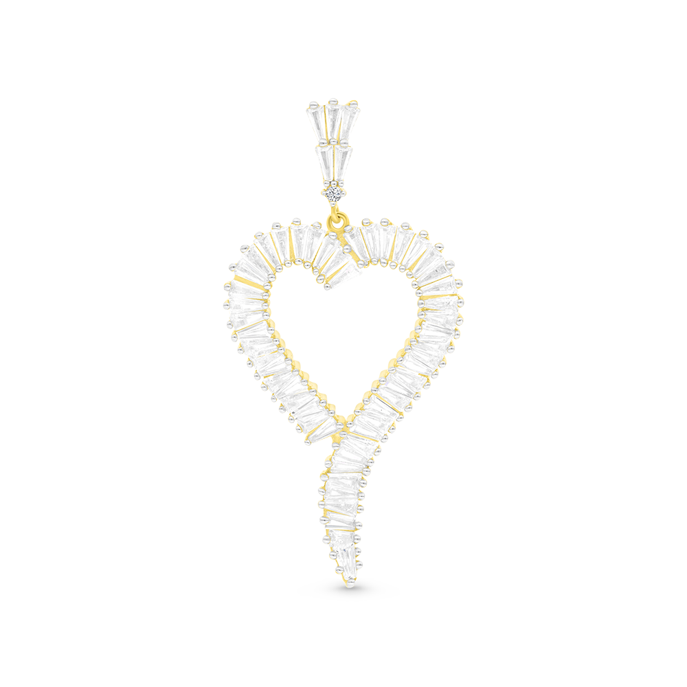 Sterling Silver 925 Pendant  Rhodium And Gold Plated