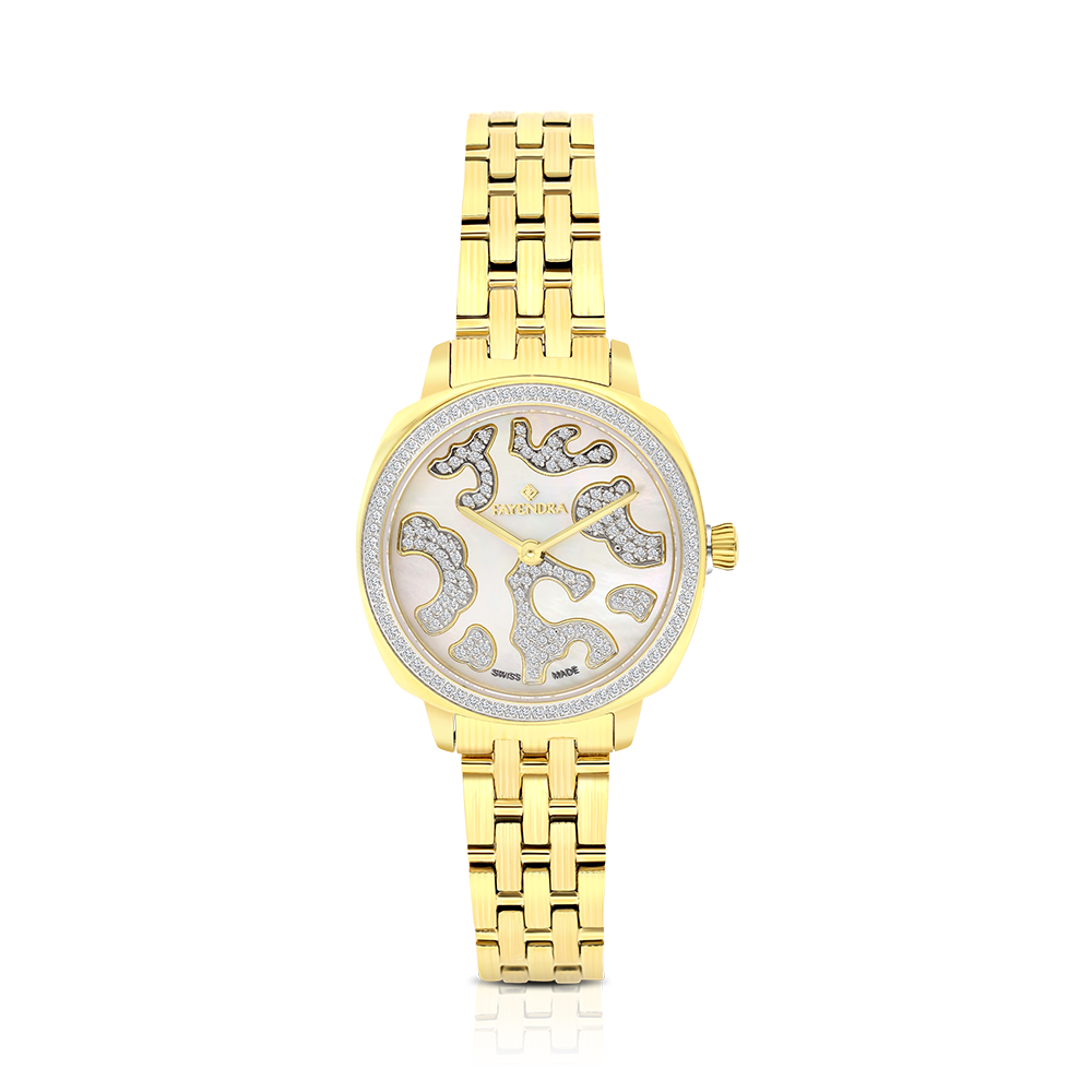 Stainless Steel Watch Gold Plated MOP Dial For Women 316L