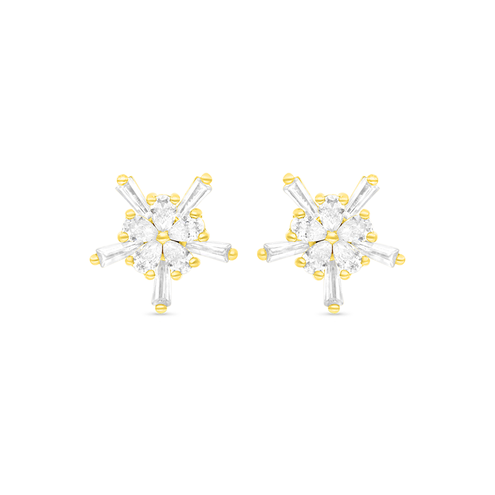 Sterling Silver 925 Earring Gold Plated