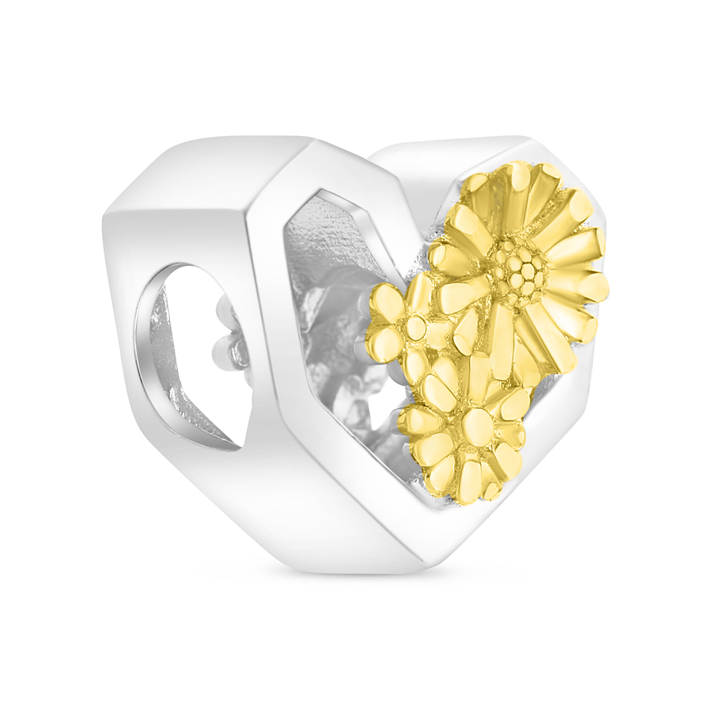 Sterling Silver 925 CHARM Rhodium And Gold Plated