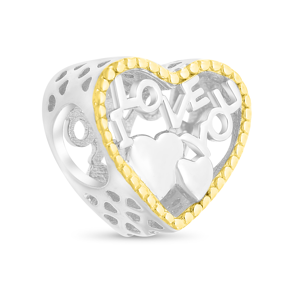 Sterling Silver 925 CHARM Rhodium And Gold Plated
