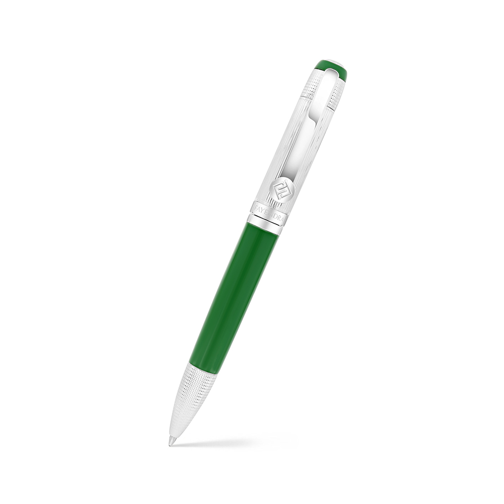 قلم فايندرا الفاخر مطلي فضي green lacquer