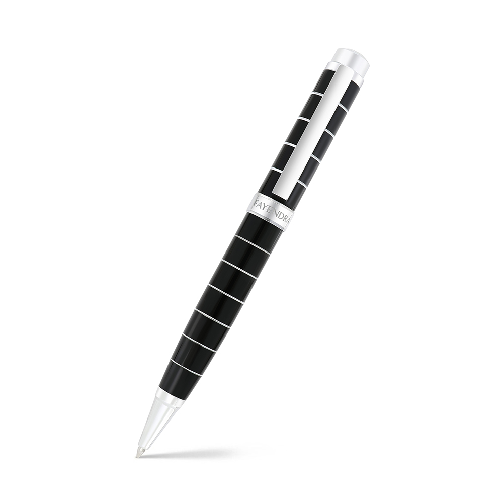 قلم فايندرا الفاخر مطلي فضي black lacquer