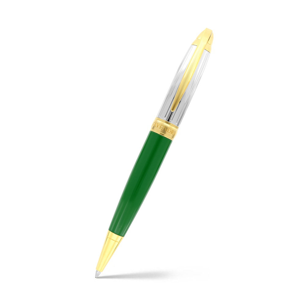 قلم فايندرا الفاخر مطلي فضي و ذهبي green lacquer