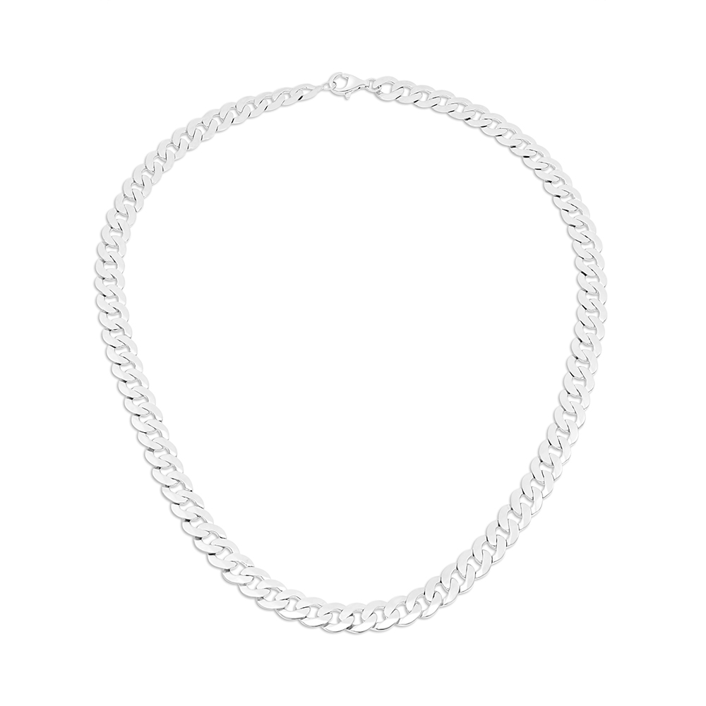 Sterling Silver 925 Chain Rhodium Plated For Men's
