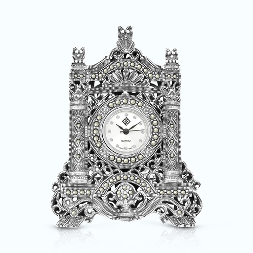 [WAT04MAR00000A079] Sterling Silver 925 Watch Embedded With Marcasite Stones