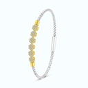 Sterling silver 925 Bangle rhodium and gold plated