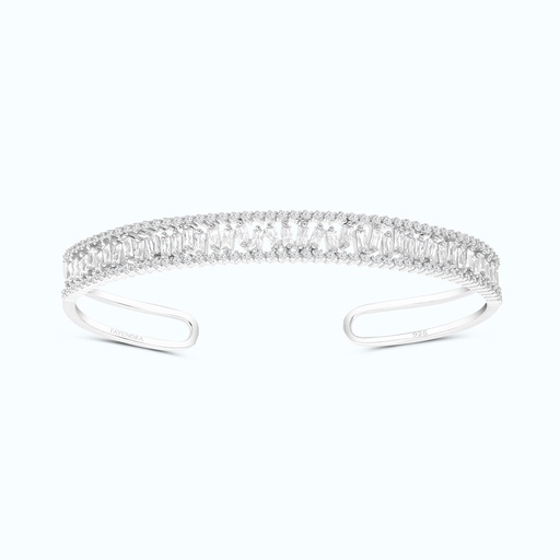 [BNG01WCZ00000A056] Sterling Silver 925 Bangle Rhodium Plated