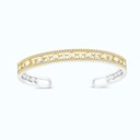 Sterling Silver 925 Bangle Rhodium And Gold Plated