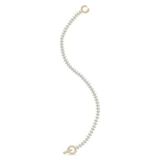 [BRC28WCZ00000A723] Sterling Silver 925 Bracelet Rhodium And Gold Plated