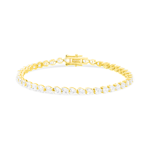 [BRC28WCZ00000A754] Sterling Silver 925 Bracelet Rhodium And Gold Plated