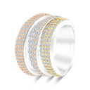 Sterling Silver 925 Ring Rhodium and Gold And Rose Gold Plated