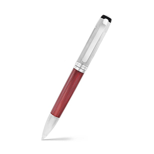[PEN09RED01000A006] Fayendra Pen Silver plated red lacquer