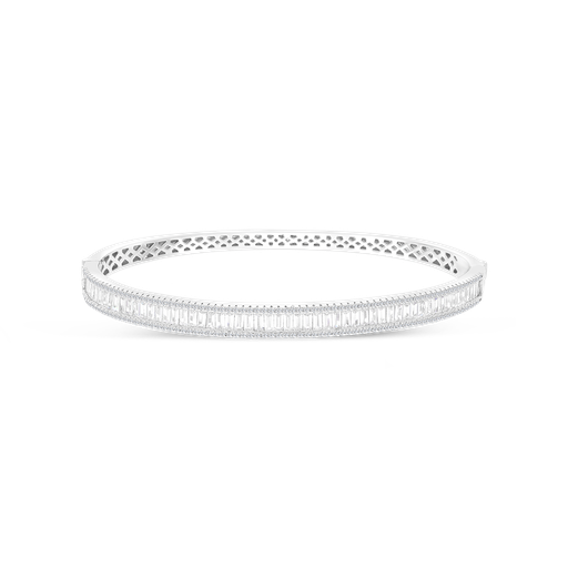 [BNG01WCZ00000A701] Sterling Silver 925 Bangle Rhodium Plated