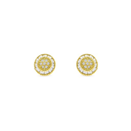 [EAR28WCZ00000B662] Sterling Silver 925 Earring Rhodium And Gold Plated